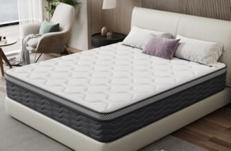 DEWINNER Materasso matrimoniale 160×190, Alto 25 cm,Materasso matrimoniale a Molle e Schiuma,Insacchettate,Confortevole e Traspirante,Durezza Media, Antiacaro,Anallergico e Antibatterico