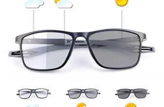 MIRYEA Occhiali da Lettura Fotocromatici Blocco Luce Blu Per Uomo E Donna Occhiali da Sole Occhiali da Vista Intelligent Fotocromatiche Lettura Lettori Anti UV Antiriflesso Affaticamento Rettangolare