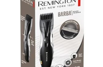 Remington Set Regolabarba Uomo – 9 impostazioni di lunghezza 1,5-18 mm- Funzionamento a rete/batteria, indicatori LED di carica/ricarica, regolabarba, Rasoio elettrico Barba, MB320C