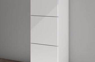 Mai & Mai Scarpiera Portascarpe 45x36x120cm, Porta Scarpe Armadio Scaffale Portascarpe 3 Ante + 6 Scomparti per Ingresso Soggiorno, Camera da Letto Schuhschrank02, Bianco opaco