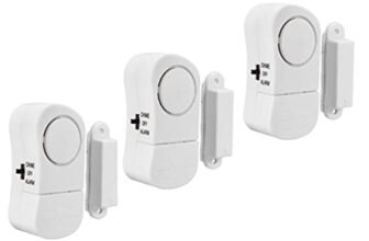 Electraline 58401 Allarme Perimetrale Wireless Sensore porte e finestre, Confezione da 3 pezzi
