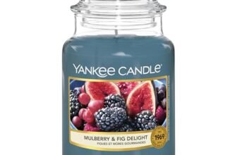 Yankee Candle Candela profumata in giara grande | Delizia al gelso e ai fichi | Durata Fino a 150 Ore | Regali per donne