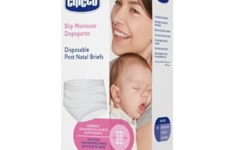 Chicco Slip Monouso Dopo Parto in rete elasticizzata, Mutandine Assorbenti Post Parto, Assorbenza Rapida, Biancheria morbida indicata in caso di punti di sutura, taglia unica,confezione da 4 pz