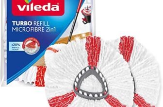 Vileda Turbo 2in1 Fiocco Ricambio, Confezione da 2, Adatto ai Sistemi Turbo e Turbo Smart, +20% Raccolta di Sporco, per Tutti i Tipi di Pavimento