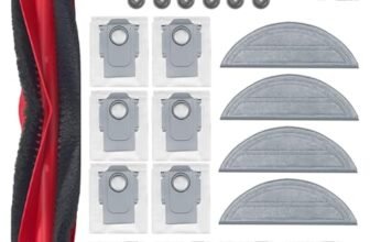 Set di Accessori per Roborock Q10 S5+, per Roborock Q10 S5 Robot Aspirapolvere, 1 Spazzola Principale, 4 Filtri Hepa, 4 Asciugamani, 6 Sacchi di Polvere, 6 Seitenbürsten