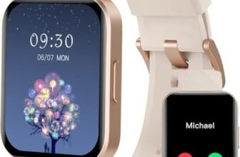 RUIMEN Smartwatch Uomo Donna Chiamate e Whatsapp Smart Watch Contapassi Cardiofrequenzimetro da polso Saturimetro Orologio Smart Fitness Sportivo Impermeabile per Android iOS Galassia