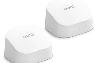 Router wi-fi mesh Amazon eero 6 | Ethernet 500 Gbps | Fino a 280 m² | Connessione di oltre 75 dispositivi | Confezione da 2 | Modello 2021