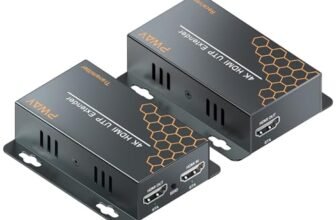 HDMI Extender 4K@30Hz 40m Over Cat5e/6/7 Ethernet Trasmettitore HDMI Ricevitore Supportocon Loop Out, IR, Plug & Play, Compatibile con PC TV Monitor Proiettore PS4 PS5 Xbox (4K@30HZ)