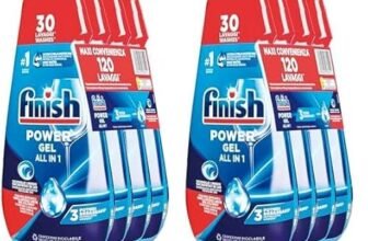Finish Detersivo Lavastoviglie Fresh, Gel Lavastoviglie, 240 Lavaggi, 8 Confezioni da 30 Lavaggi di Liquido Lavastoviglie