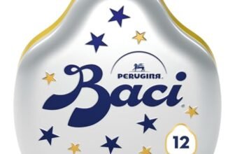 BACI PERUGINA Cioccolatini Fondenti ripieni al Gianduia, Scatola Regalo Latta Bacio 150g