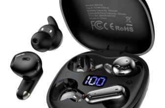 Relxhome MS108 Traduttore Cuffie, Due Paia di Cuffie, Cuffie Traduzione 135 Lingue con App, 6 Modalità di Traduzione, Bluetooth 6.0, Adatto per Apprendimento, Business