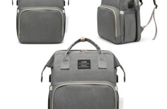 Nastopee Zaino Fasciatoio per Neonato – Elegante, con Piano Fasciatoio Portatile – Multifunzione – Impermeabile – Capienza Ampia – Per Uscite