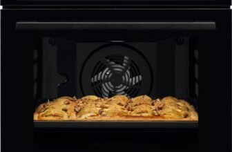 Electrolux EOH2H044K Serie 300 Forno Multifunzione, Capacità 68 L, EOH2H044K, Classe A+, Pulizia AquaClean, Cottura Uniforme, Funzione Pizza, 589x594x568 mm, Nero
