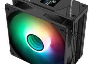 Thermalright Assassin Spirit 120 Vision ARGB – Raffreddatore CPU Black 4 Heatpipes, Schermo PC 1,54″ Risoluzione 240×240, AM4/AM5 e LGA1700/1851