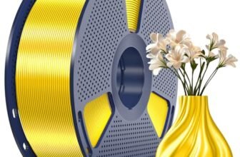 SUNLU PLA+ Silk Filament, Filamento 3D in Seta Metallizzata Lucida, filamento per Stampante 3D PLA PLUS ad alta Resistenza, Bobina da 1 kg, Giallo