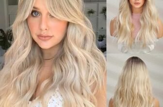Esmee Lungo Ondulato Ombre Parrucche Bionde per le Donne Natuaral Capelli Sintetici Resistente al Calore Parrucca per Uso Quotidiano Cosplay Party