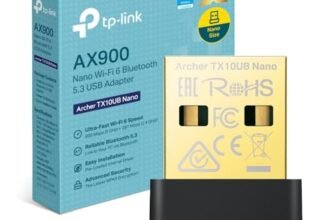 TP-Link AX900 WiFi 6 WiFi USB, Bluetooth 5.3, Chiavetta WiFi per PC Fisso, Dual Band 5GHz 600Mbps + 2.4 GHz 286 Mbps, Supporta Windows 11/10, Design Nano, MU-MIMO, OFDMA, WPA3, Archer TX10UB Nano