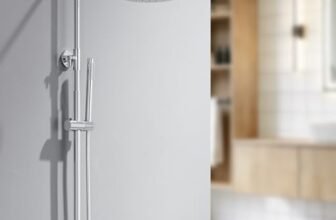 Auralum Colonna Doccia senza Miscelatore, Colonna Doccia Acciaio Inox con Saliscendi Doccia Altezza Regolabile 72-110cm, Saliscendi Doccia con Soffione a Muro, Asta Doccia con Soffione e Doccetta