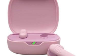 JBL Wave Flex 2 Auricolari Bluetooth True Wireless con 40 Ore di Autonomia, JBL Pure Bass, Smart Ambient, Resistenti ad Acqua e Polvere IP54, Connessione Multipoint, Design Aperto a Stick, Rosa