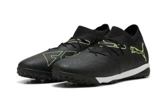 Puma Scarpe da Calcio Unisex Future 8 Match TT, Puma Nero Fizzy Verde Chiaro Terreno, 35.5 EU