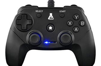 THE G-LAB K-Pad Thorium Controller di Gioco PC e Ps3 USB con Cavo – Vibrazione Integrata, Gamepad Game Controller con Cavo Elettrico – Joystick per PC Windows 10-11, Ps3, Android (Nero)