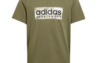 adidas CAMO LINEAR JUNIOR BOYS GRAPHIC TEE, T-shirt Bambino, olive strata,