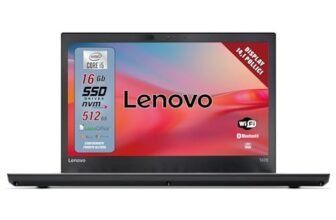 Lenovo, Pc portatile Intel Core i5 Pronto All’Uso con Pacchetto libre office, Notebook Con Display HD da 14″, Ram 16Gb, SSD 512Gb, Garanzia Italiana (Ricondizionato)