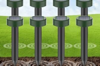 Repellente Solare per Talpe, 8 Pezzi Repellente Ultrasuoni per topi, Solare Repellente Zanzare, Impermeabile Scaccia Talpe Solare, Repellente ad energia Solare per Anti-Arvicola,Gopher,Serpent