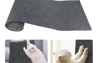 Kasanni Tappeto Tiragraffi Per Gatti 200 Cm X 40 Cm Autoadesivo Antigraffio Gatto Divano Diy Tappetino Tiragraffi Per Gatti Proteggi Adatto Per la Protezione di Divani (Grigio scuro)