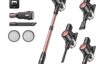 Vexilar Aspirapolvere Senza Fili Potente 45000Pa/ 45 Min, V10Pro Scopa Elettrica Senza Fili Antigroviglio,Ultraleggero,Aspirapolvere Senza Sacco per Pavimenti/Tappeti