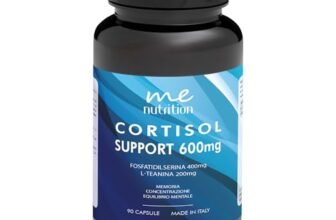 Cortisol Support 600mg – Fosfatidilserina 400 mg + L-Teanina 200 mg – Alto Dosaggio 600 mg per Capsula – Supporto Cortisolo e Normale Metabolismo – 90 Capsule Made in Italy – Me Myeasy