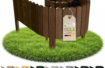 Floranica Bordura per Giardino in legno 30 x 200 cm Marrone Bordi Aiuole Bordo Giardino Flessibile Rollborder Recinzione prato