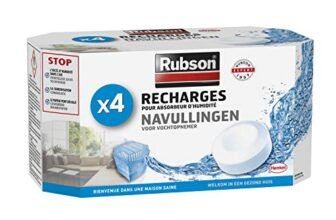 Rubson 1852170 – Ricariche per deumidificatore, 4 pezzi, colore bianco