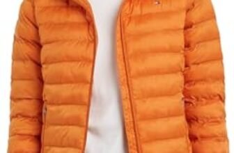 Tommy Hilfiger Giacca Donna Padded Global Stripe Jacket Giacca da Mezza Stagione, Arancione (Autumn Orange), M