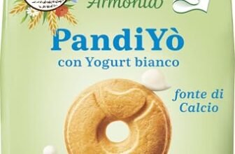 Mulino Bianco PandiYò, Biscotti Senza Zuccheri Aggiunti con Yogurt Bianco e Maltitolo, Fonte di Calcio, Biscotti Senza Zucchero, Mulino Armonia, Confezione 270g