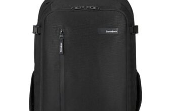 Samsonite Roader – Zaino espandibile per laptop da 17,3 pollici, 46 cm, 31,5/39,5 L, Nero (Deep Black)