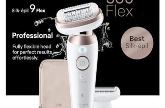Braun Silk Epil 9 Flex Epilatore Elettrico Donna, Rasoio Elettrico Donna Con Testina Flessibile a 360° Per Epilazione Semplice, Wet & Dry, Pelle Liscia a Lungo, Idea Regalo, 9-030 3D, Bianco/Rosa