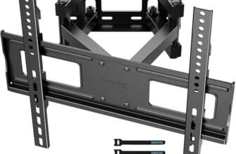 BONTEC Supporto TV Parete per Television da Plasma LED LCD Piatti e Curvi 23-70 inch, Inclinazione Girevole Staffa per TV con Doppio Braccio Peso fino a 45kg, Max VESA 400x400mm, con Fascette per Cavi