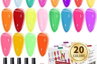 Clara Colors Jelly Gel Polish, 20 colori alla moda Neon Jelly Gel smalto per unghie Kit lucido cristallo trasparente Smalto gel Nude Rosa Viola Verde Blu Giallo Rosso Colori Jelly Set smalto