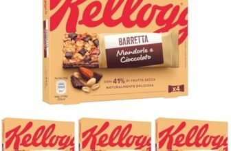 Kellogg’s Barretta Mandorle e Cioccolato, 128g (Confezione da 4)