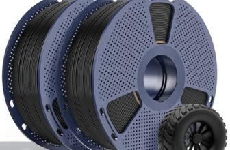 SUNLU 2KG TPU Stampa Filamento 3D 1.75mm,TPU 95A di Qualità Industriale,Resistente all’usura, Flessibile, Elevata Elasticità, Facile Da Stampare, Precisione ±0,03mm,1KG, 2 Bobine Nero