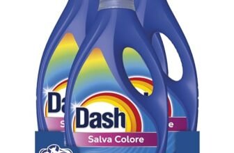 Dash Detersivo Liquido Lavatrice, 100 Lavaggi, Salva Colore, Rimuove Le Macchie, Igienizza, Brillantezza Per I Capi