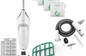 AMG Shop Online Aspirapolvere Folletto VK220S NUOVO, + 6 SACCHETTI ORIGINALI + TUBI COMPATIBILI, Scopa Elettrica Potente Con Turbo, 900 W, per Parquet Tappeti e Piastrelle