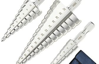 flintronic Punte Coniche, Fresa Conica Trapano a Gradini, HSS Titanium, Misure 4-12/4-20/4-32, Buco Cutter a Scalini per Eseguire Foro In Metallo Acciaio Ottone Legno Plastica Ferro