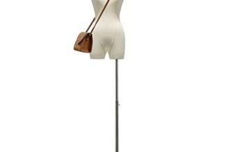 Manichino da sartoria femminile, altezza regolabile corpo in legno moda sarto busto sarto display manichino rimovibile flessibile supporto quadrato per abbigliamento donna (colore: argento, taglia: A)