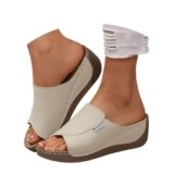 Ciabatte Donna Estive Zeppe Estiva Zoccoli Legno Estivi Mare Ciabattine Eleganti Con Zeppa Sandali Trekking Ciabatta Casa Per Fascite Plantare Scarpe Il Alte Aperte Ortopediche,Beige,Beige,39