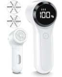 BZGG, levapelucchi ricaricabile, rimuove i pallini dai vestiti, 3 velocità regolabili, rasoio per tessuti, display LED, levapelucchi per vari tessuti. Bianco