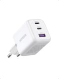 UGREEN Zapix Caricatore USB C 30W Alimentatore iPhone a 3 porte (2C+1A) GaN II Caricabatteria Carica Rapida PD Compatibile con iphone 17 Pro Max Air 16 15 Galaxy S25 S24 Google Pixel 10 9 8 (Bianco)