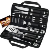 POLIGO 29 PCS BBQ Grill Accessories Stainless Steel BBQ Tools Grilling Tools Set with Storage Bag for Fathers Day Dads Birthday Presents – Camping Grill Utensils Set Ideal Grilling Gifts for Men Women