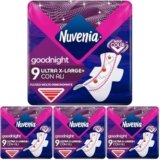 Nuvenia, Assorbente Ultra Notte con Ali XL, Assorbenti per Flusso Molto Abbondante, Confezione da 36 Assorbenti